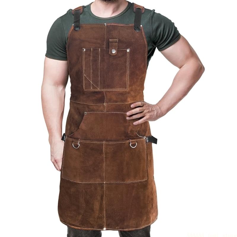 Welding Tools In Workshop - A2BE Ergonomic Welding Apron with 6