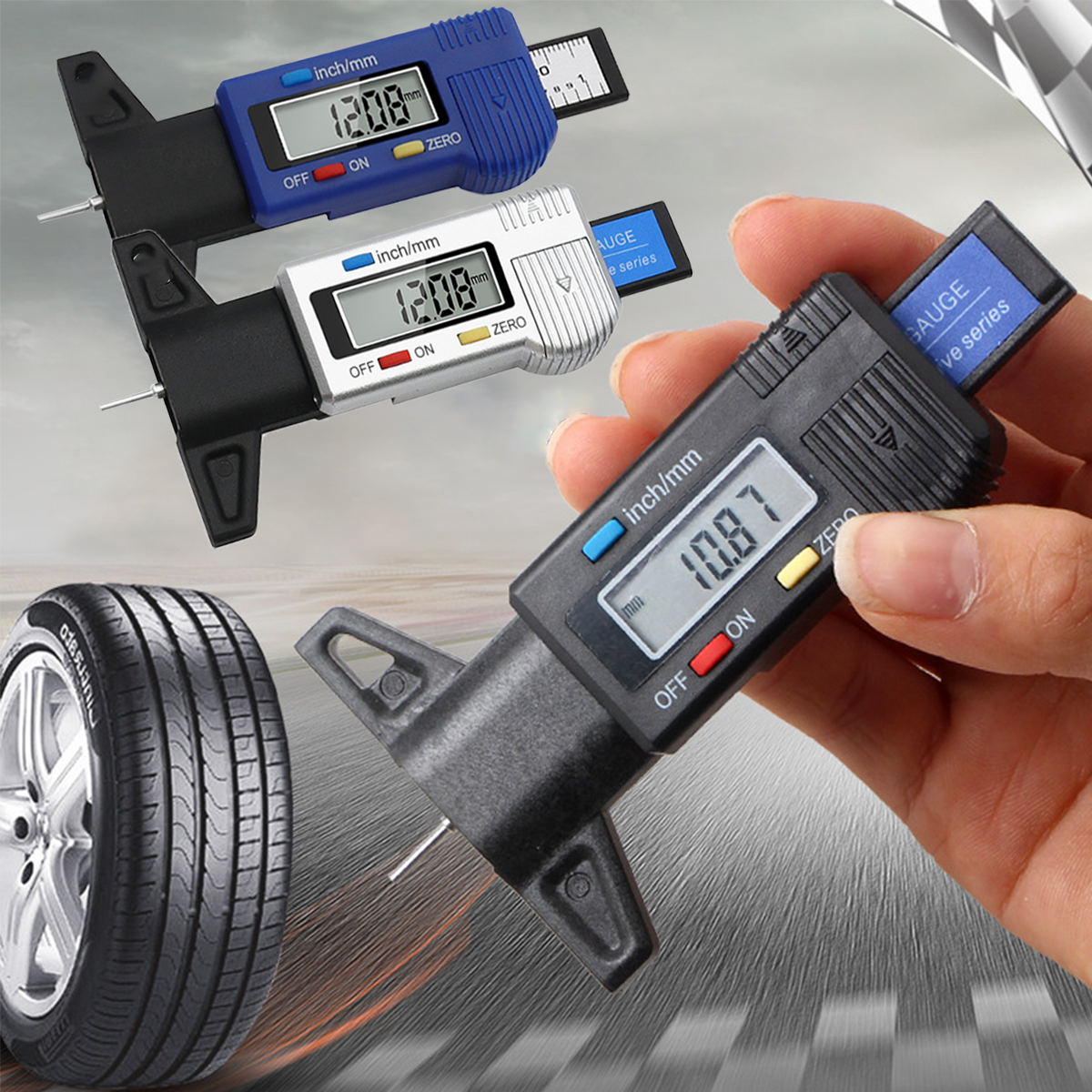 Digital Car Tyre Tire Tread De - đánh giá và giá Workshop Measuring Tools