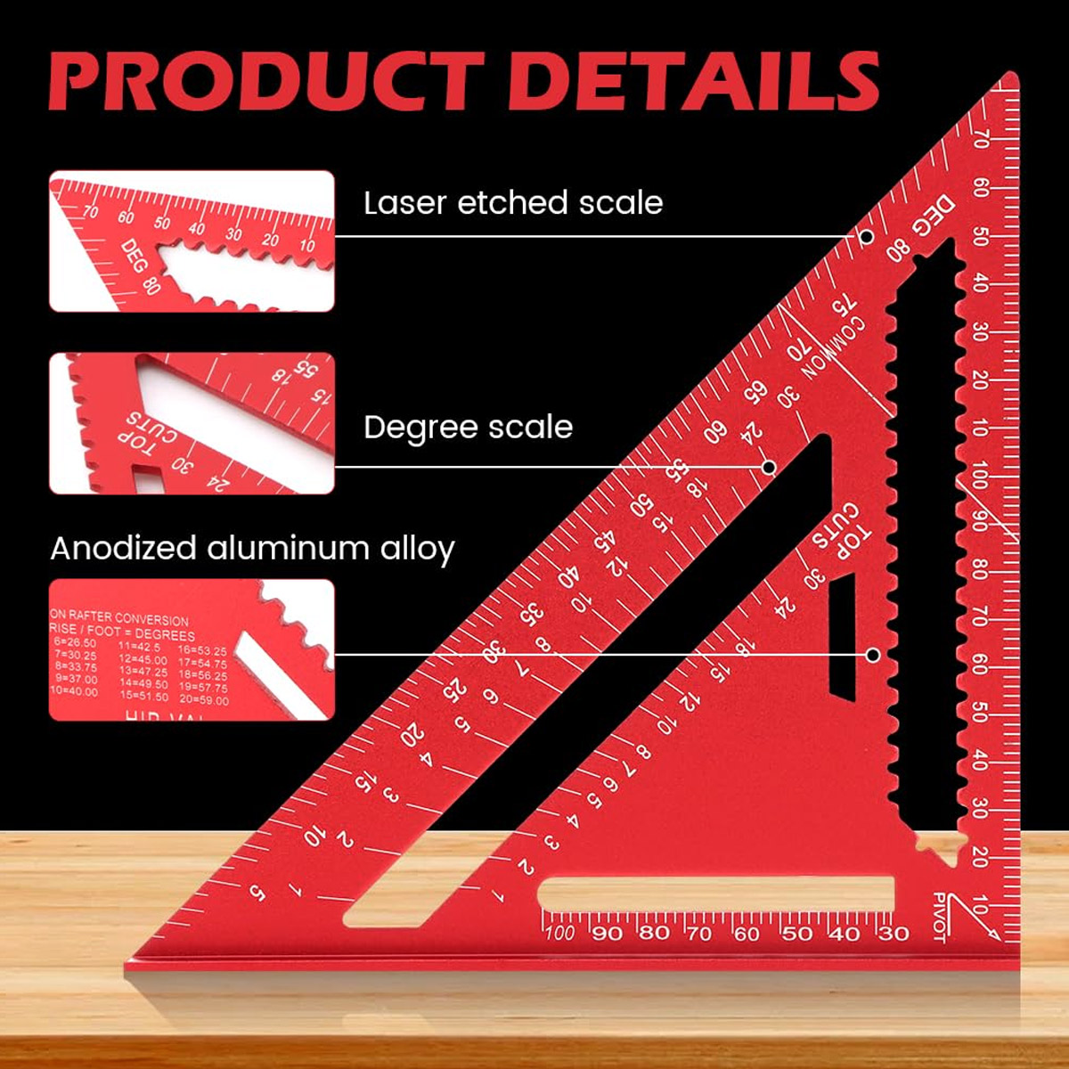Aluminum Alloy Speed Square Hi - đánh giá và giá Workshop Measuring Tools
