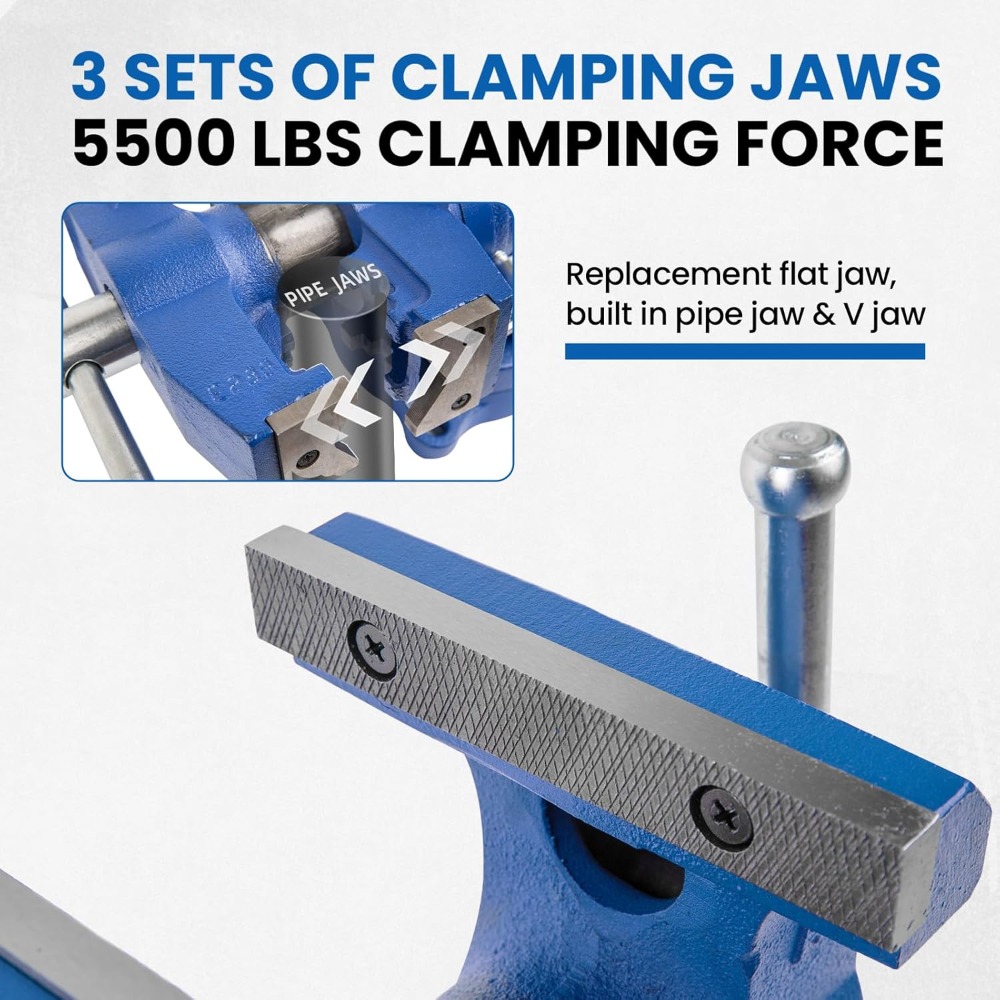 5 Inch Heavy Duty Bench Vise w - đánh giá và giá Bench Vise Swivel