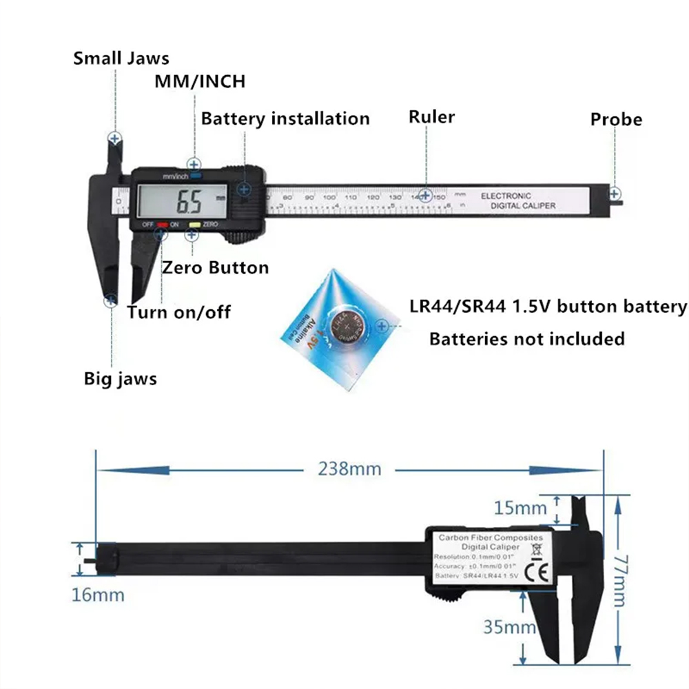 100mm 150mm Watch Electronic D - đánh giá và giá Workshop Measuring Tools