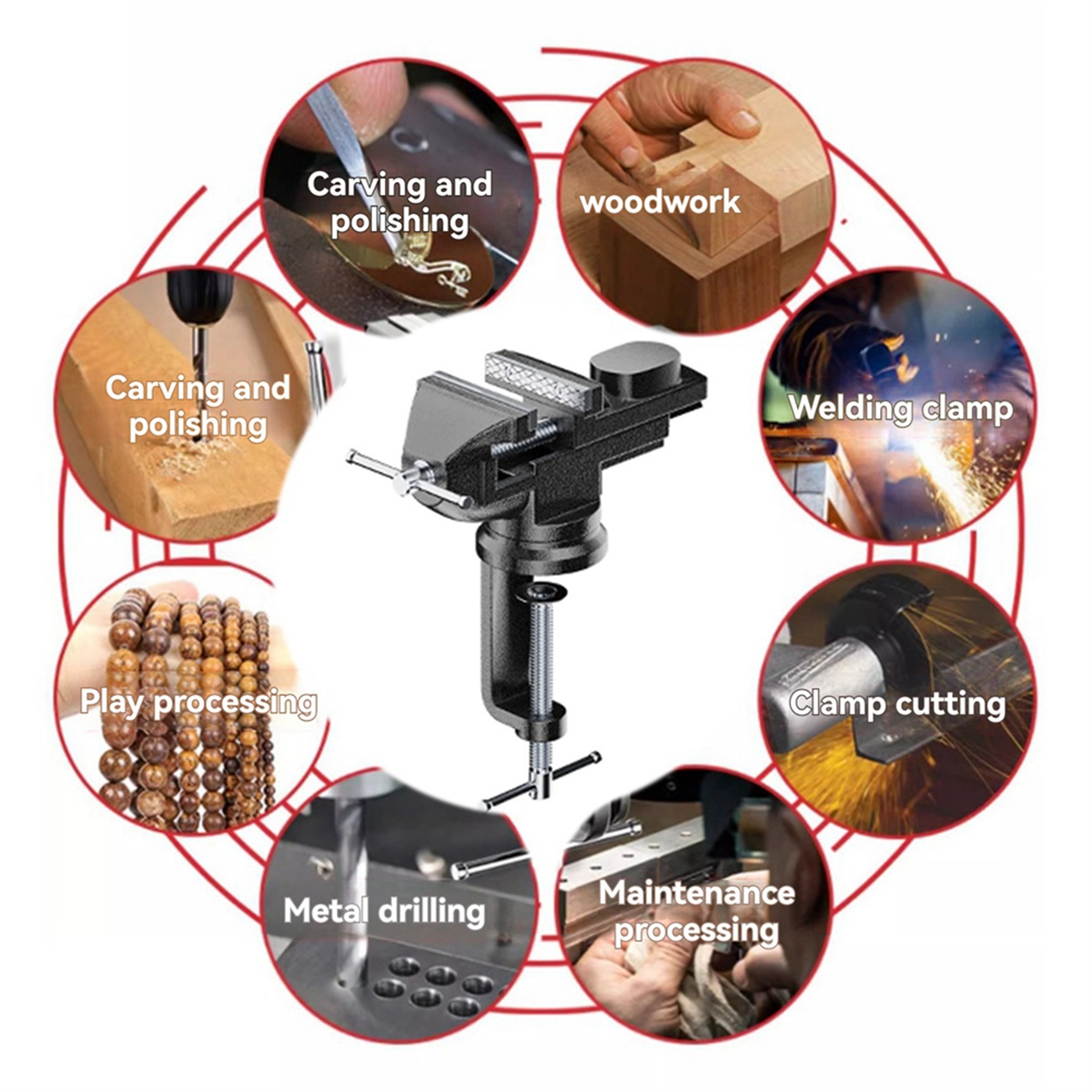 AT14A 50mm Multipurpose Mini B - đánh giá và giá Bench Vise Swivel
