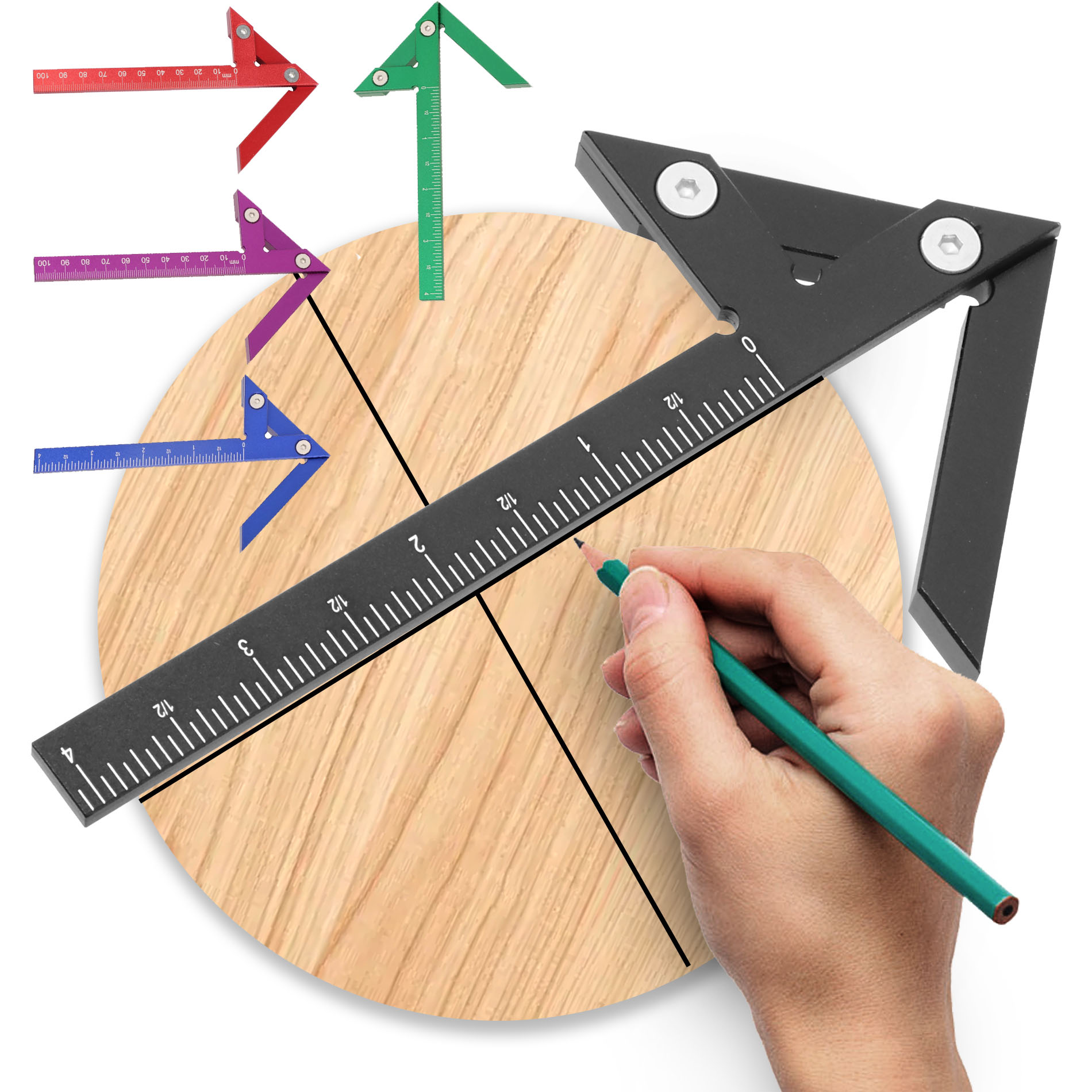 Center Finder Woodworking Squa - đánh giá và giá Workshop Measuring Tools